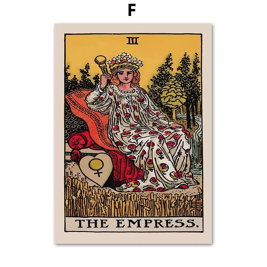 Tarot Wall Art Canvas - Posters and Prints, Wall Pictures, Room Decor
