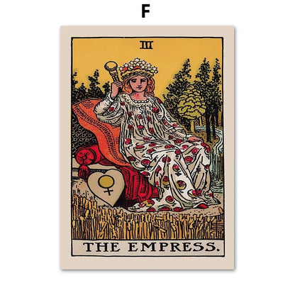Tarot Wall Art Canvas - Posters and Prints, Wall Pictures, Room Decor