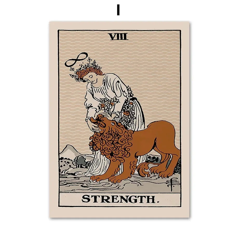 Tarot Wall Art Canvas - Posters and Prints, Wall Pictures, Room Decor
