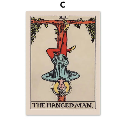 Tarot Wall Art Canvas - Posters and Prints, Wall Pictures, Room Decor