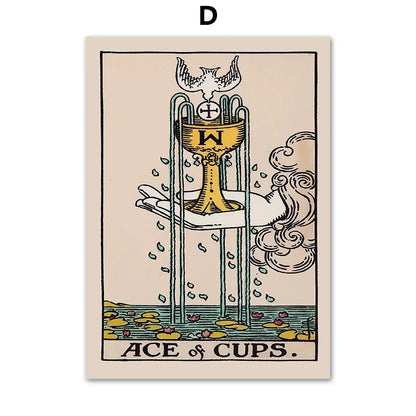 Tarot Wall Art Canvas - Posters and Prints, Wall Pictures, Room Decor