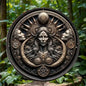 Triple Moon Goddess Hecate Round Metal Tin Sign Wall Decor