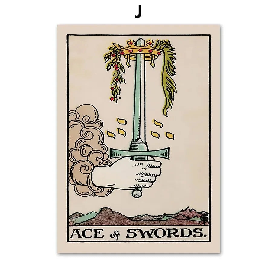 Tarot Wall Art Canvas - Posters and Prints, Wall Pictures, Room Decor