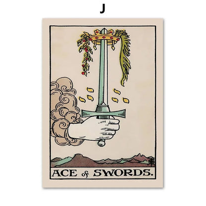 Tarot Wall Art Canvas - Posters and Prints, Wall Pictures, Room Decor