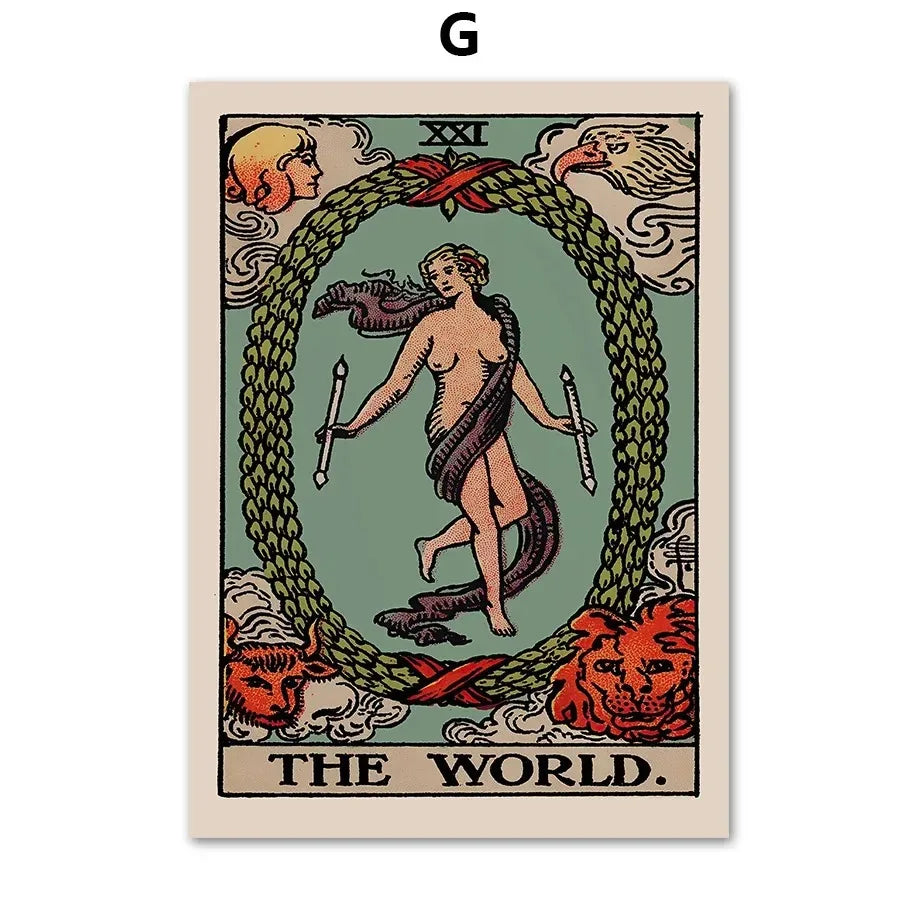 Tarot Wall Art Canvas - Posters and Prints, Wall Pictures, Room Decor