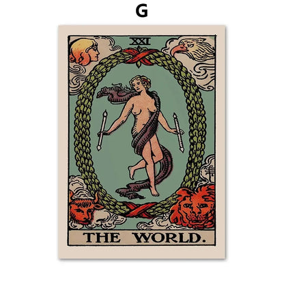 Tarot Wall Art Canvas - Posters and Prints, Wall Pictures, Room Decor