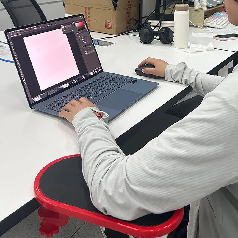 Computer Arm Rest For Desk Adjustable Ergonomic Wrist Rest Support For Keyboard Armrest Extender Rotating Mouse Pad Holder