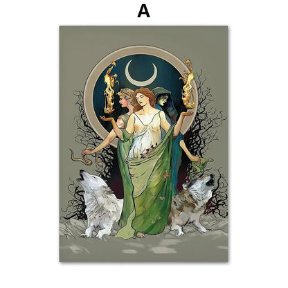 Tarot Wall Art Canvas - Posters and Prints, Wall Pictures, Room Decor