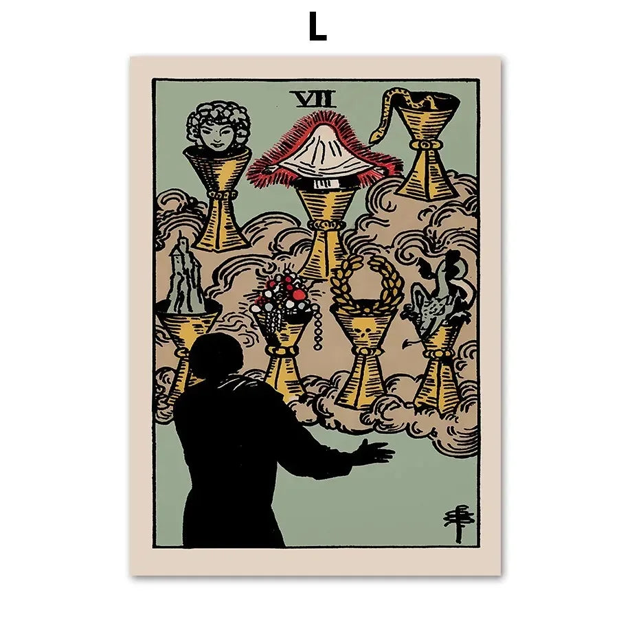 Tarot Wall Art Canvas - Posters and Prints, Wall Pictures, Room Decor